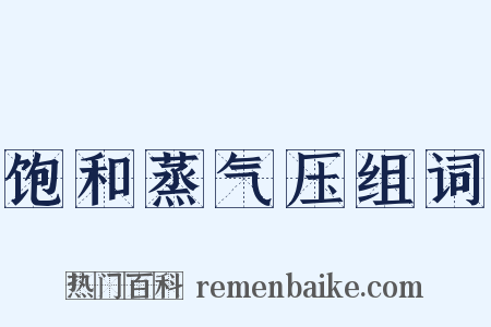 饱和蒸气压组词是什么意思的图片